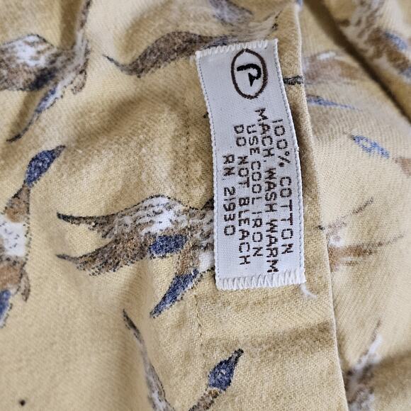 NOWELLS Pulitzer Men's Large Vintage All Over Duck Hunting Button Down Shirt - Picture 6 of 8